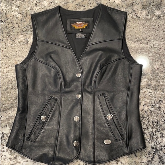 Harley-Davidson leather vest - Picture 1 of 5
